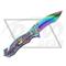 4.75"closed spring assistant rainbow coated stainless steel knife(5PF16-50RB)