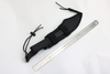 Ready to Ship ！14.5 Inches Machete with Reverse Serrations Black Stainless Steel Blade w/ Reverse Serrations, Full Tang , Nylon Sheath, Outdoor, Hunt, Camp, Hike, Survival